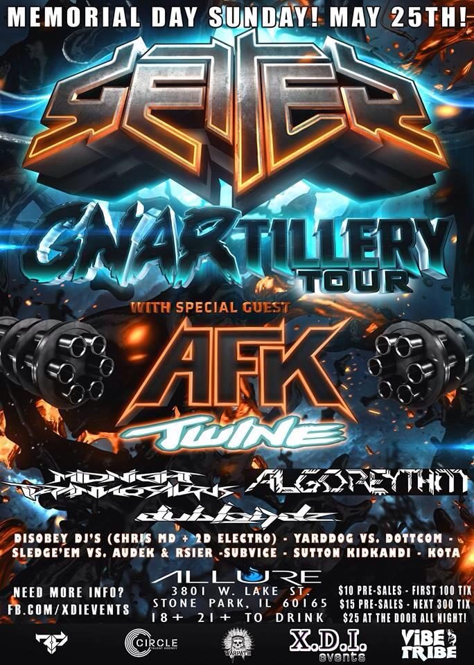Getter — Gnartillery Tour flyer, Allure, May 2014